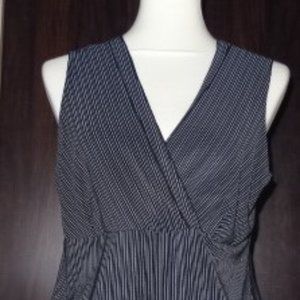 Black n White Stiped Sleeveless Baby Doll Style